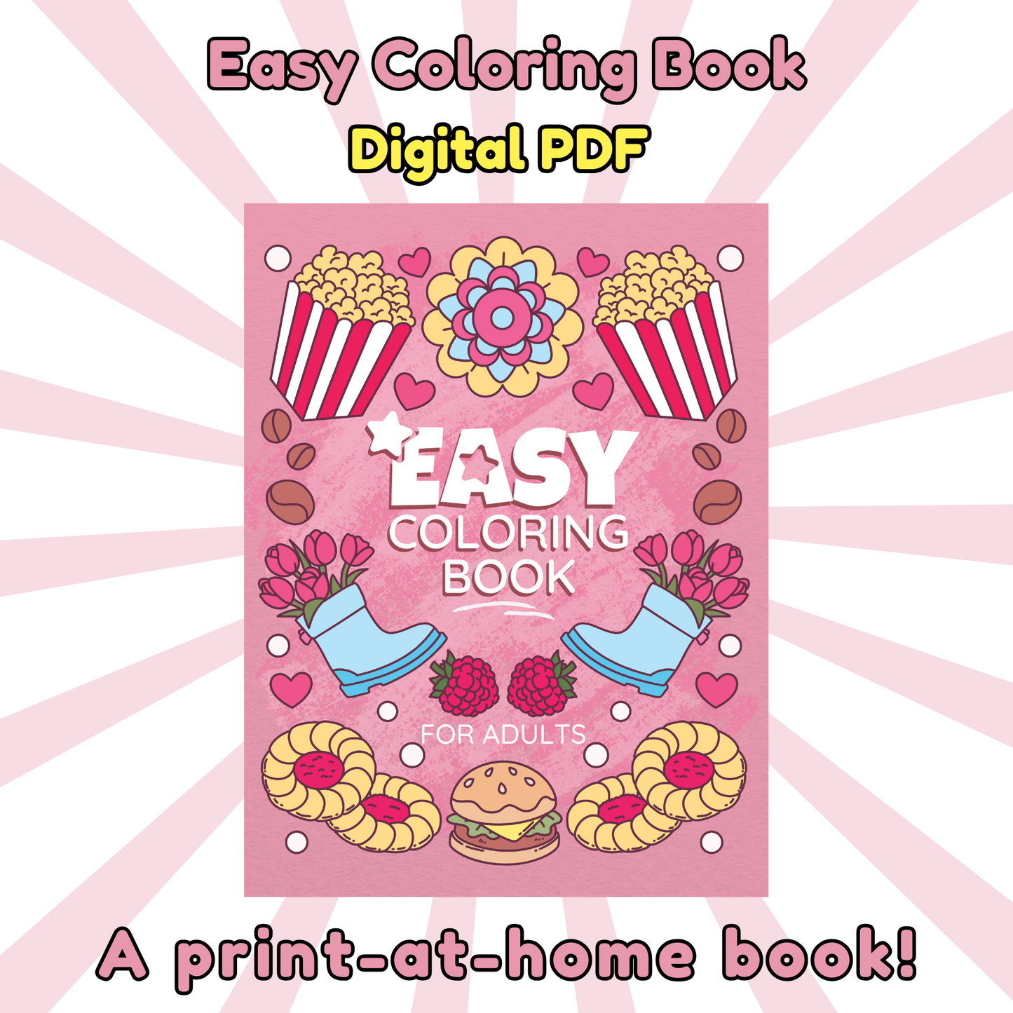 Easy Coloring Book For Adults