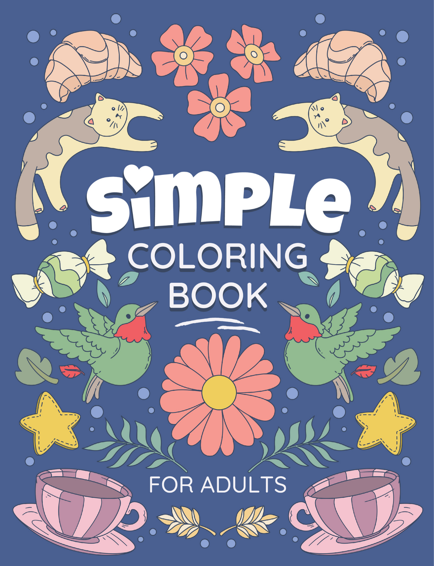 Simple Coloring Book For Adults