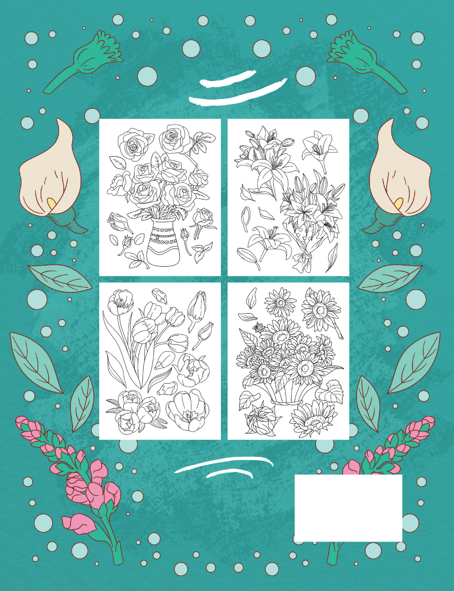 Flower Coloring Book For Adults
