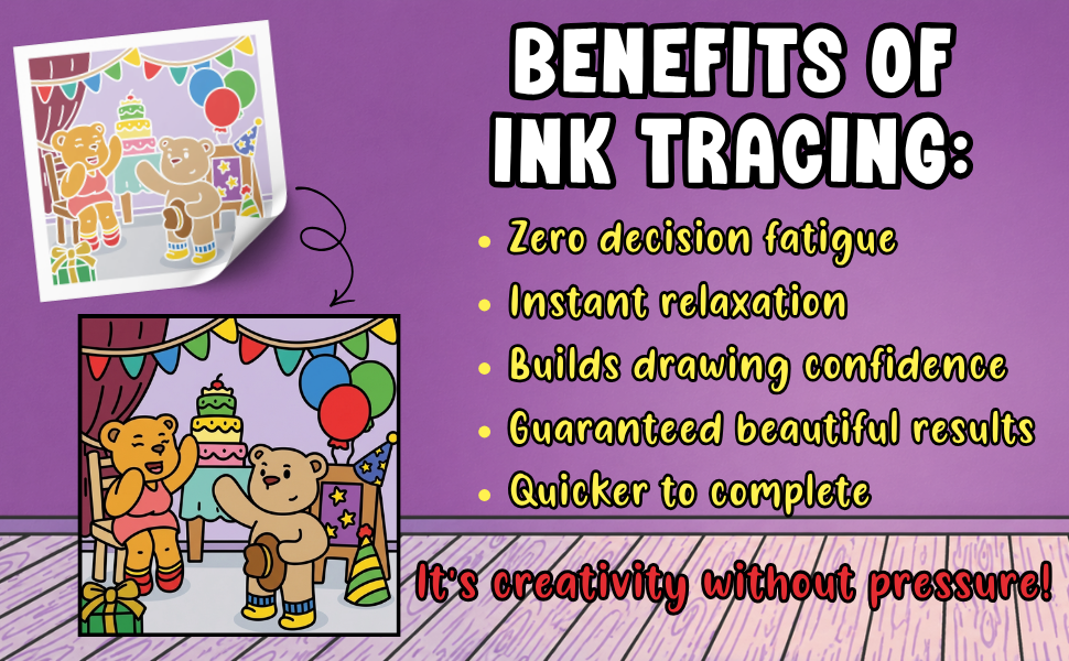 Frisky Fun Reverse Ink Tracing Coloring Book PDF Printable
