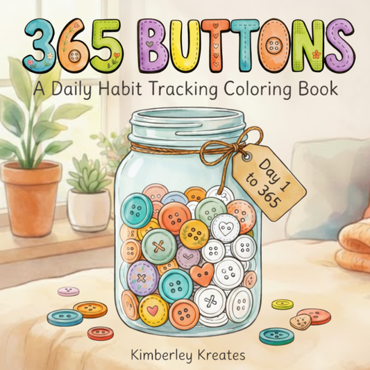 365 Buttons Coloring Book