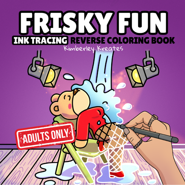 Frisky Fun Reverse Ink Tracing Coloring Book PDF Printable