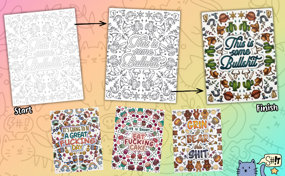 Swear & Trace: Hilariously Naughty Swearing Ink Tracing Coloring Book - Perfect Relaxing & Funny Gift For Adults
