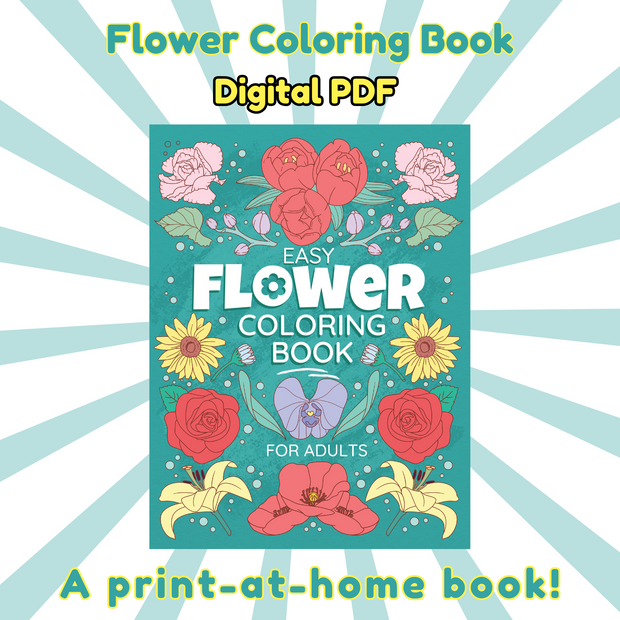 Flower Coloring Book For Adults