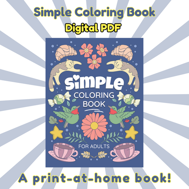 Simple Coloring Book For Adults
