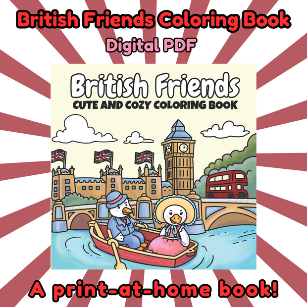 British Friend Cute And Cozy Coloring Book